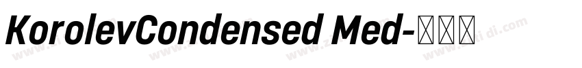 KorolevCondensed Med字体转换